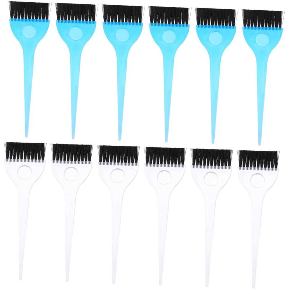 Hkhbjs Blue 12Pcs Hair Dyeing Brush Set, Barber Hair Dye Brush With And Handles, Household And Salon Hairdressing Dyeing Tools