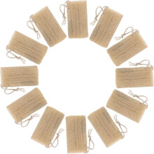 12-teiliges Set natürlicher Luffaschwämme für ein sanftes Körperpeeling unter der Dusche, für Frauen und Männer