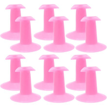 12 stuks roze nagelassistenten, nagelvingerhouders, oefenstandaards voor manicure- en kunsttraining, nep-displaytool