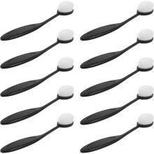 Ensemble de 10 pinceaux de maquillage ovales pour fond de teint liquide et crème et contouring