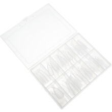 120pcs Crystal Nail Tip Extensions with Scale Plastic Gel Nail Extension Mold for Manicure Supplies Suitable