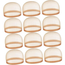 High Definition Lace Wig Caps 12 Pack Elastic Mesh Hair Net for Weaving Suitable for Long Thick Hair Comfortable for Women