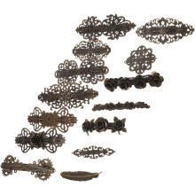 14-teiliges Set Haarspangen mit Federmechanismus, Metallspangen, Haaraccessoires für Damen und Mädchen im Vintage-Stil