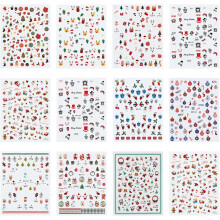 12 Stück Weihnachts-Nagelsticker, Nagelaufkleber für Frauen, Maniküre-Sticker