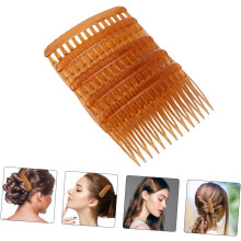 Hair Clip Combs Side Combs 15Pcs Plastic Waved Design Non-Slip Grip