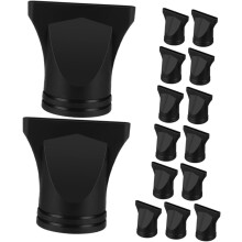 15 stuks zwarte plastic föhnmondstukken/diffusers/opzetstukken/accessoires voor föhns