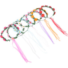14er-Pack Blumenhaarbänder für Damen, modische Strandhaarbänder, Kränze, Kopfschmuck