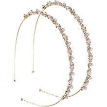 2er-Pack Strass-Perlen-Haarreif, zarter Damen-Haarreif für elegante Gesichtsreinigung, modischer Damen-Kopfschmuck, Perlen