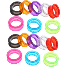 16 Stück rutschfeste, weiche Silikon-Fingerringe, Daumenschützer für Scheren, komfortable Fingerpolster für Friseure und Stylingscheren