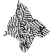 Store rutete sløyfehårscrunchies for kvinner elastiske bånd for elegant utseende