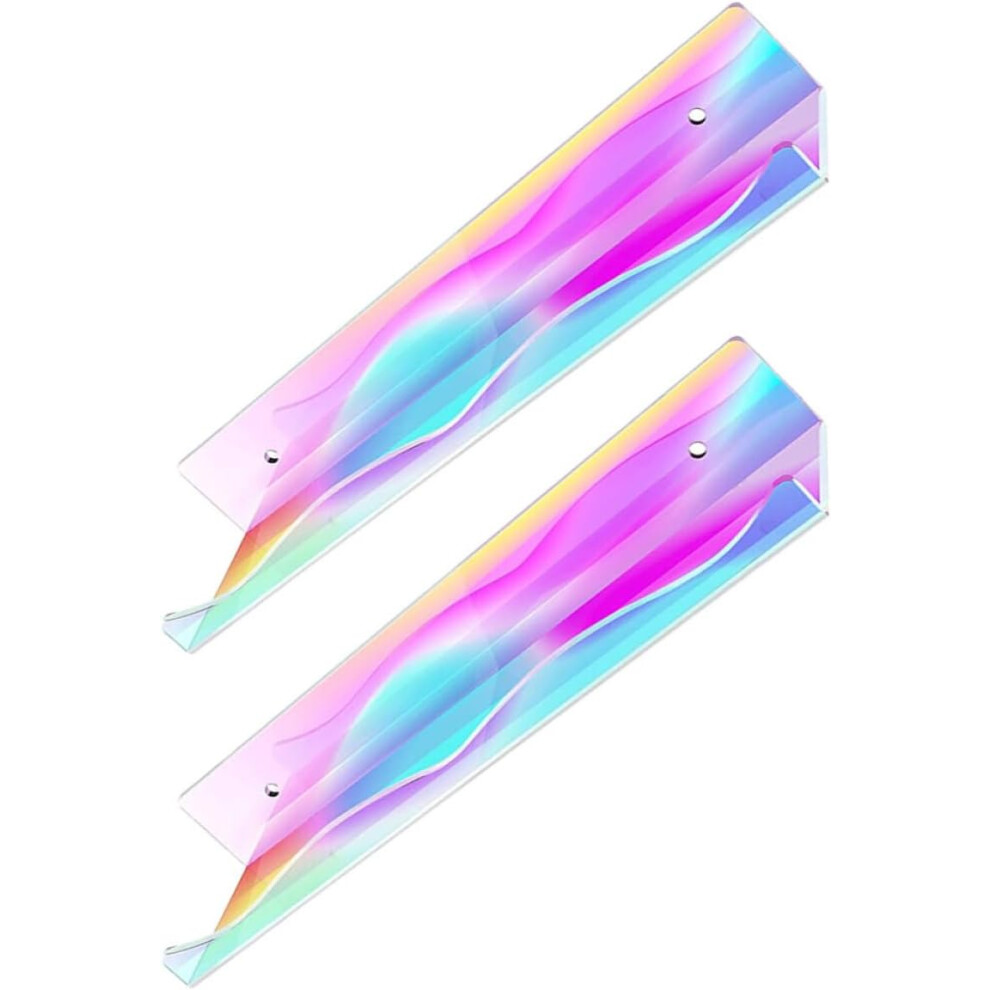 Hkhbjs 2Pcs Wall-Mounted Acrylic Floating Shelves With Strong Load-Bearing Ability And Easy To Install Design,