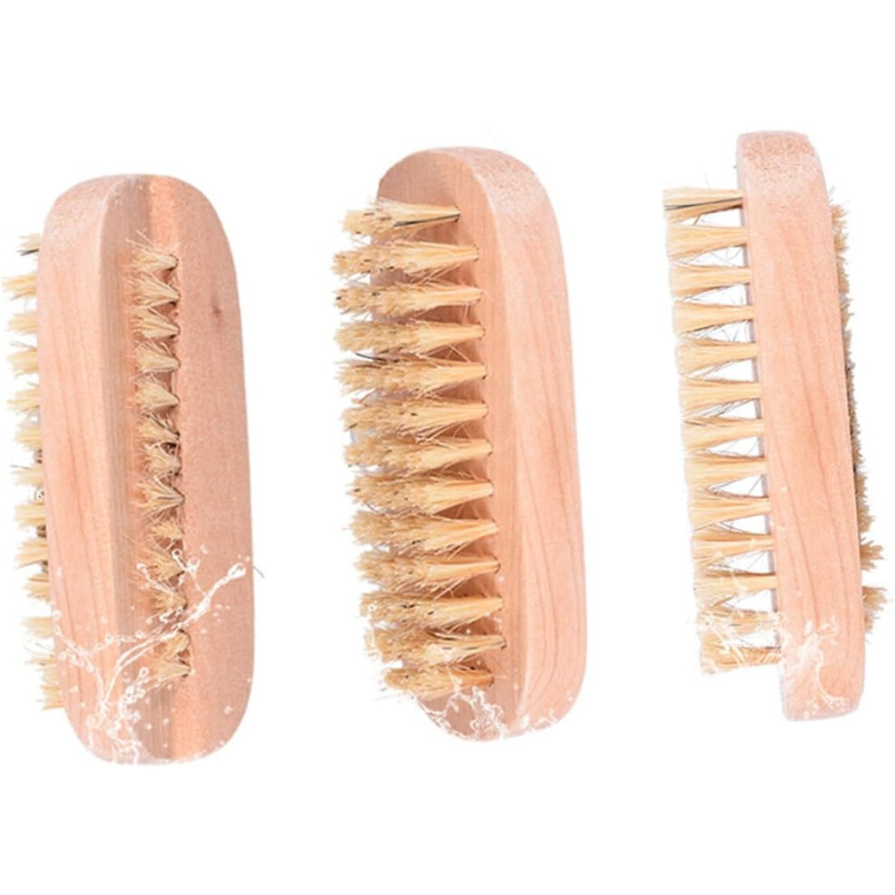 Hkhbjs 2Pcs Wooden Spa Massage Brush For Bathing Shower Nail Cleaning Double Sided Body Exfoliating Tool