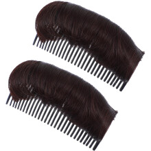 stuks volume-inzetstukken voor het haar, stylingtool voor een halve knot, geschikt voor vrouwen en meisjes, zwarte en donkerbruine haaraccessoires.