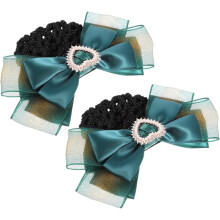 2 groene haarnetjes voor dansknotjes en haarclips voor dames