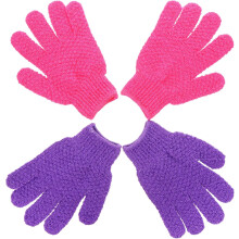 4-teiliges Set Peeling-Duschhandschuhe für Körperpeeling und Entfernung abgestorbener Hautschüppchen.