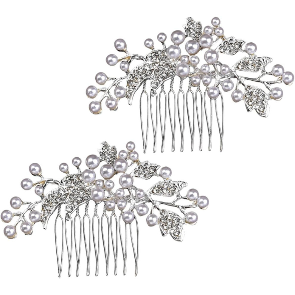 Hkhbjs 2Pcs Elegant Hair Comb Wedding Hair Accessories For Bride Side Combs