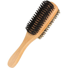 2 Stück Vintage-Ölkopf-Bartbürste mit geschmeidigen Borsten für die Bartpflege im Salon und für Friseurbedarf