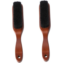 2 Stück Bartbürsten mit Holzgriff für Herren, Stylingbürstenborsten für Koteletten