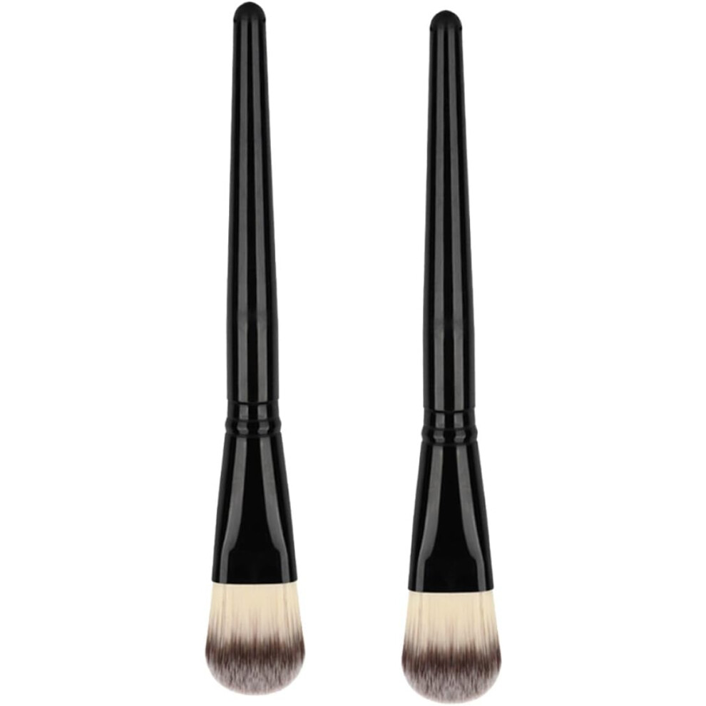 Hkhbjs 2Pcs Nylon Hair Face Mask Brush Set With Facial Mud Applicator, Black Cosmetic Beauty Tool