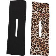 2pcs Wire Headbands Lazy Twisting Bowknot Hair Bun Maker Black Leopard Print Fabric Hair Accessories