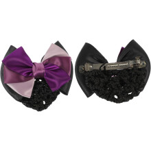 2pcs Bow Headdress for Nurse Bow Bun Hair Net for Ballet Hair Bun Cover for Women Curly Accessories for Stewardess