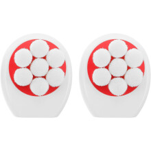 2 buc perie de spălare a feței manuale din silicon, cu două fețe, cu mâner scurt, scrubber facial pentru curățarea porilor
