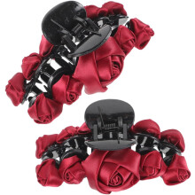 2 elegante Haarspangen mit Rosenblüten für Damen und Mädchen, stilvolle Haarnadeln mit Blumenmuster