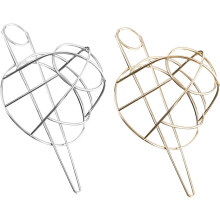 2pcs Vintage Metal Hair Bun Holder French Hollow Birdcage Chignon Pins with Stick Lightweight Hairpins