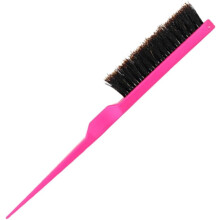 2-teiliges Set spitzer Haarkämme mit Borsten für Kopfhautmassage und Entwirrung der Haare – Mini-Accessoires mit Naturborsten vom Wildschwein