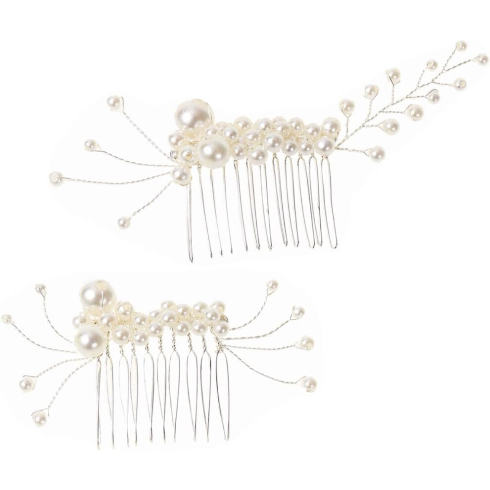 Hkhbjs 2Pcs Combs For Brides Elegant Side Clip Hair Accessories Design For Weddings And Special Occasions
