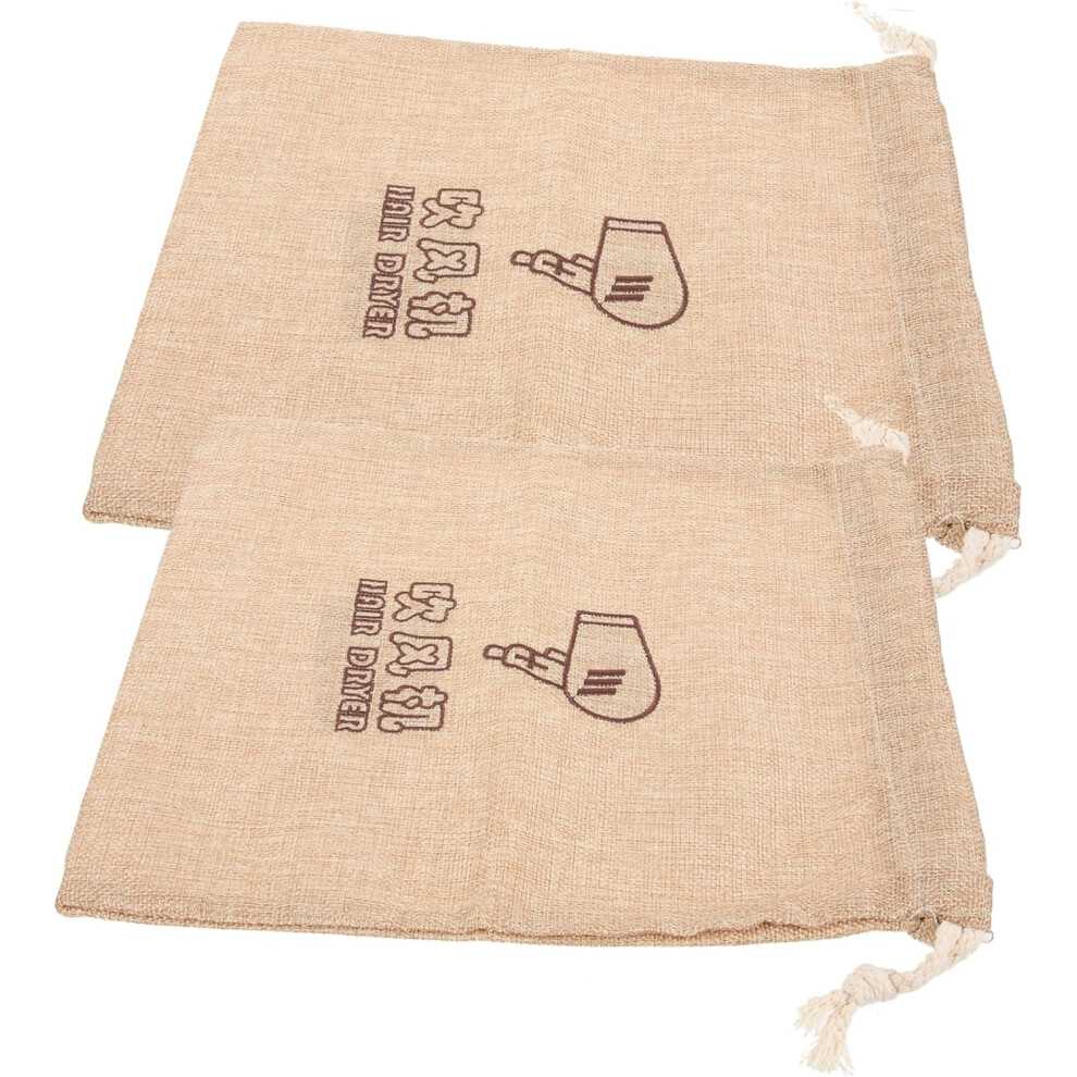 Hkhbjs 2Pcs Portable Hair Dryer Storage Bags Soft Cloth Organizers For Travel Multi-Use Drawstring Pouches For Hair Dryers Homes