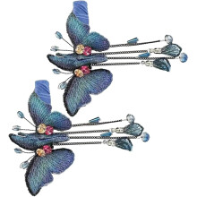 2 buc agrafe de păr cu ciucuri fluture, accesorii elegante pentru păr, design elegant pentru femei