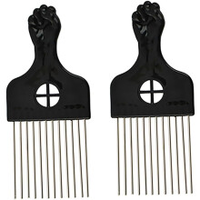 2 Stück Stahlnadelkämme, Haarkämme für Friseursalons, Friseurbedarf für Männer, Frauen und Mädchen