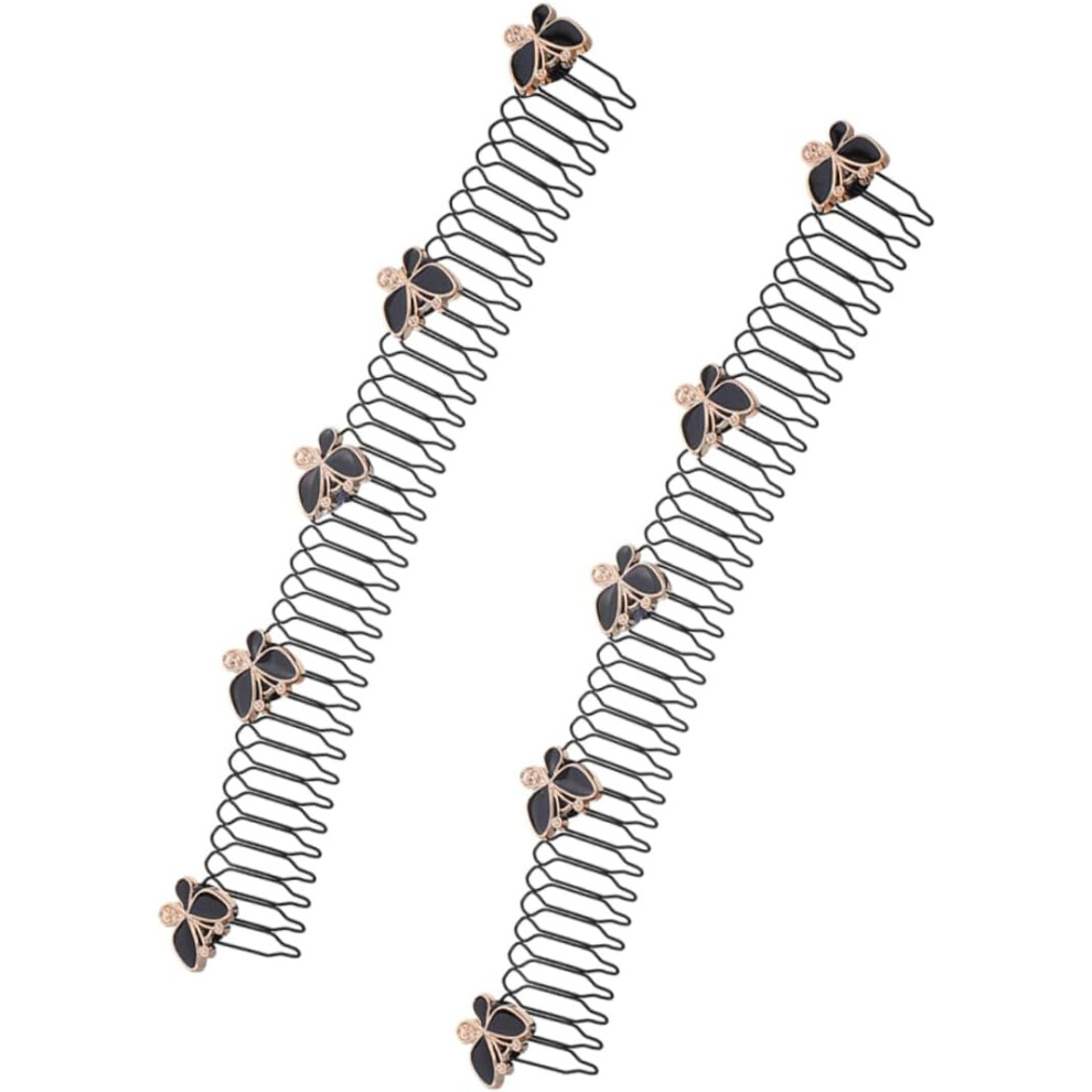 Hkhbjs Unisex 2Pcs Rhinestone Hairpin Hair Comb For Women Hair Accessories Invisible For Daily And Special Occasions