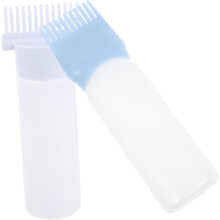 2 cepillos de masaje, botella de tinte para el cabello, peine para raíces, aplicador de cuero cabelludo para peluquería.