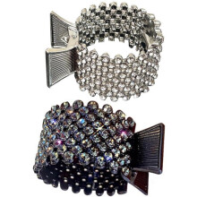 2 Stück Strass-Haarspangen mit glänzendem Dekor für Damen