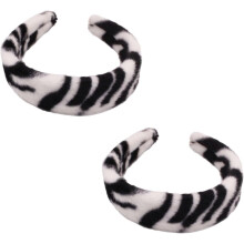 2er-Pack stylische, breite Haarbänder mit Zebramuster für Damen – Retro-Haaraccessoires, schickes Design für Partys und Alltag