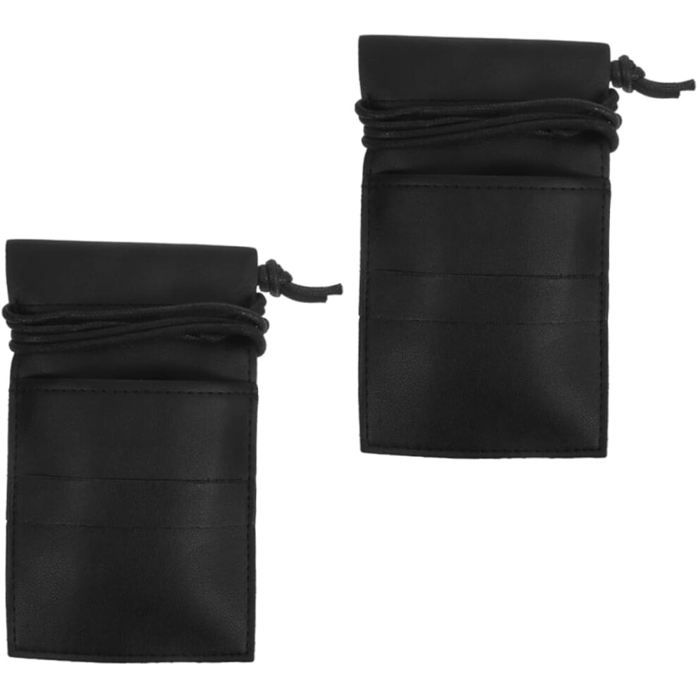 Hkhbjs 2Pcs Pu Hairdressing Tool Crossbody Bag Portable Scissor Waist Bag For Hairdressers Barbers Stylish Design For Salon Use