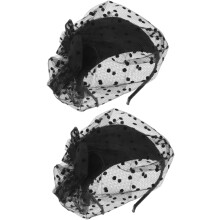 2er-Set Zylinderhut-Fascinator für Damen, Braut, Hochzeit, Netzschleier, Schleife, Kopfschmuck, Party, Kostüm, Teeparty, Haaraccessoire
