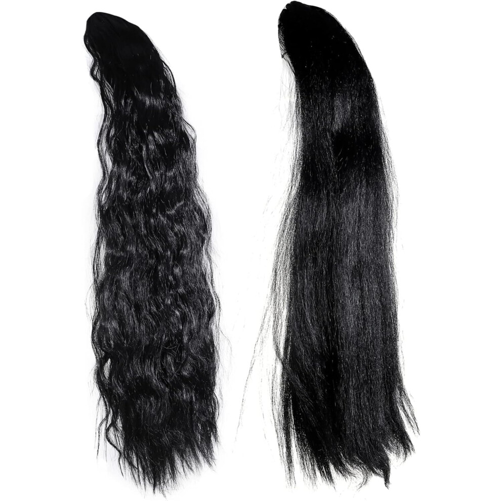 Hkhbjs 2Pcs Curly Ponytail Hairpiece Wig Hair Extension Tools, Long Curly Hair Piece For Women