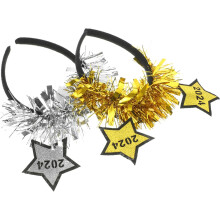 Stück fünfzackige Stern-Haarreifen, Pailletten-Glitzer-Haarreifen, Jahres-Haarschmuck für Weihnachten