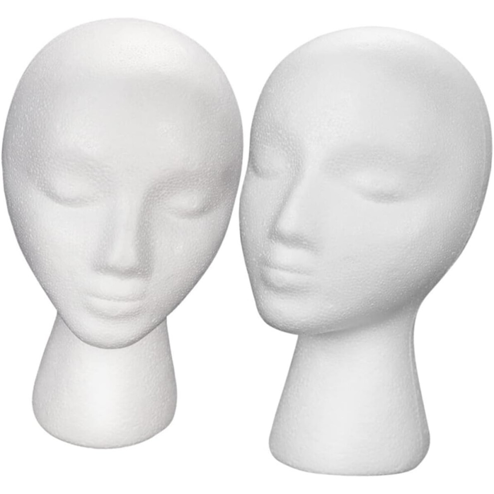 Hkhbjs Professional Mannequin Head Pcs Female Head Models For Wig Hat Display Sturdy Foam Construction