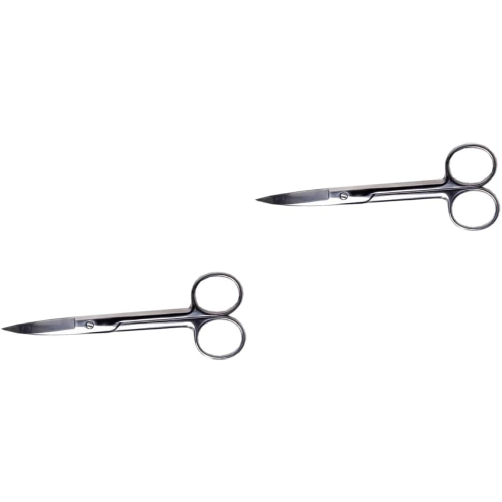 Hkhbjs 2Pcs Makeup Eyebrows Scissors Curved Stainless Steel For Brow Shaping Small Scissors In Pvc Package For Precise Eyebrow Grooming