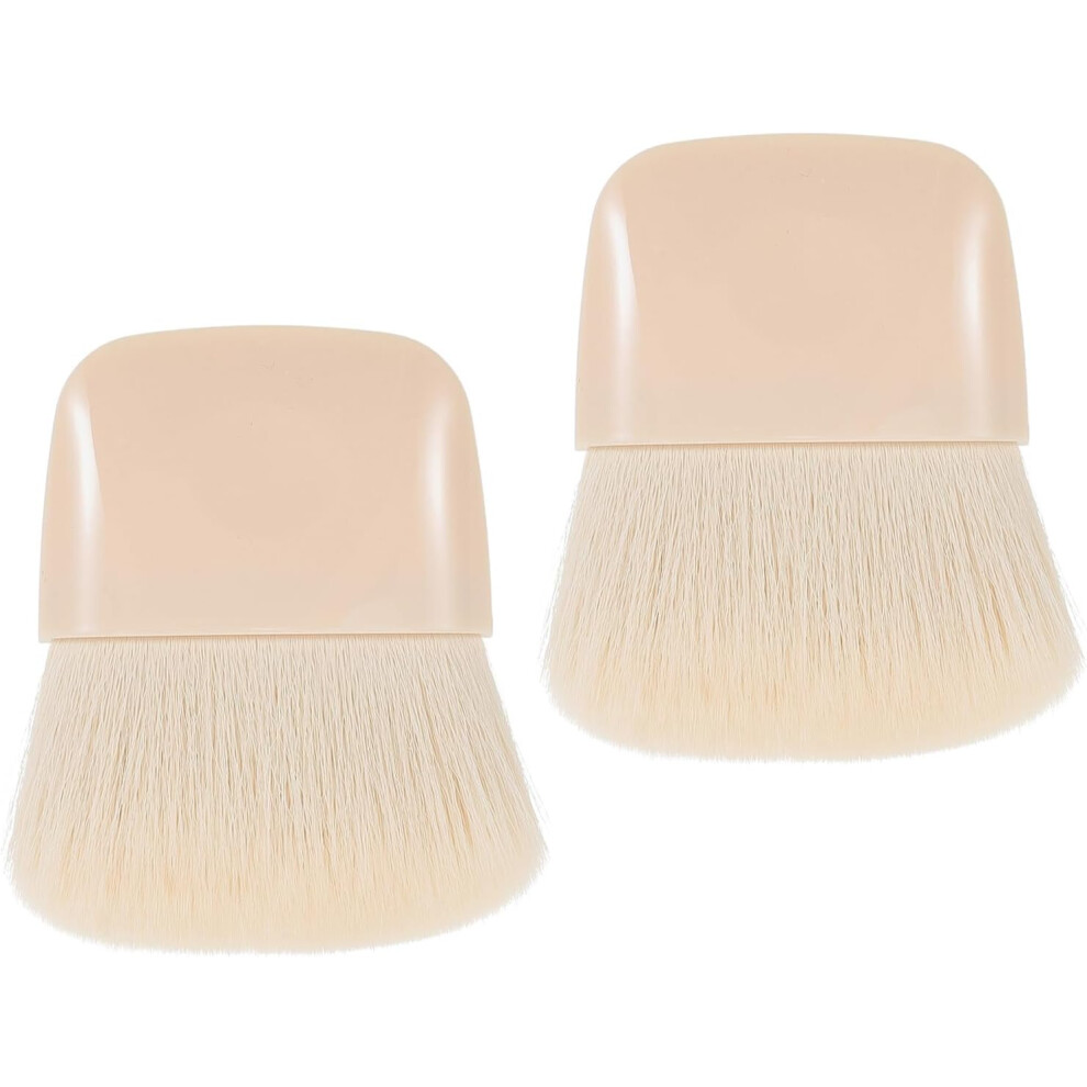 Hkhbjs 2Pcs Mini Makeup Brushes Set Portable Blush And Powder Brush With Soft Bristles For Face Foundation And Blusher Application