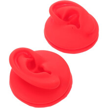2pcs modelo de orelha de silicone para brinco segurar e exibir treinamento modelo de orelha macio flexível props falsos