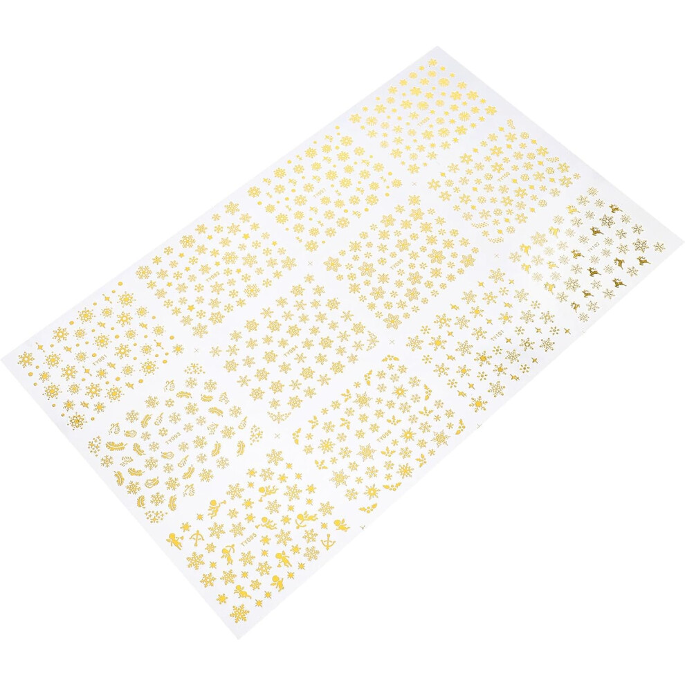 Hkhbjs 2Sheet Adhesive Nail Stickers Xmas Nail Art Sticker Sequins For Diy Manicure And Holiday Party Decorations