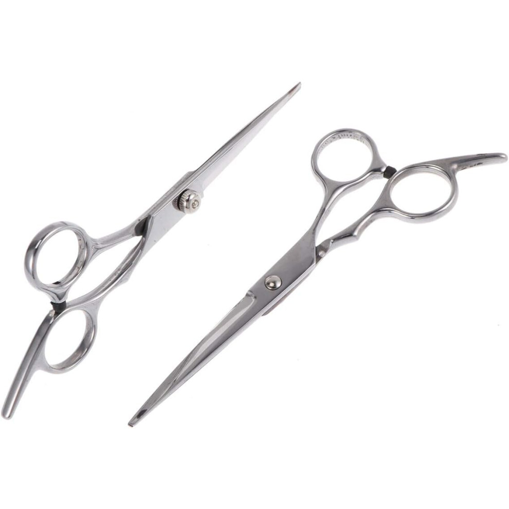 Hkhbjs Silver 2Pcs Barber Scissors Hairdressing Scissors Professional Hair Cutting For Hair Styling Tools Used In Salon Cutter