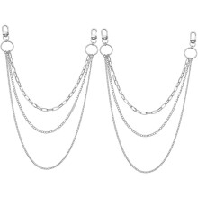 2 Stück Retro-Metall-Körperkette, Punk-Taillenkette, modisches Kleidungsaccessoire für Kleider