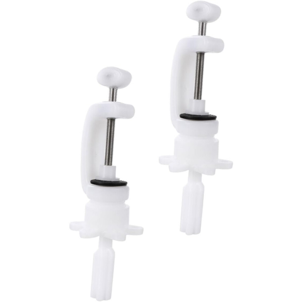 Hkhbjs Wigs Mannequin Head Stand And Clamp 2Pcs Portable White Cosmetology Manikin Holder