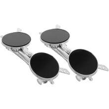 2 Stück Haarspangen aus Metall in Sonnenbrillenform für Damen, sicherer Halt am Kopf, halber Clip, kreatives Haaraccessoire im Brillenstil